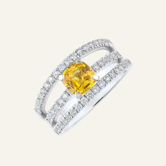 Bague Éole Saphir Jaune