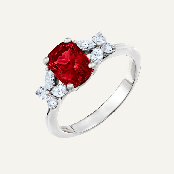 Bague Orchidée rubis