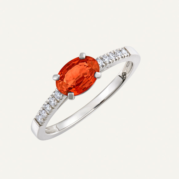 Bague Délice saphir orange