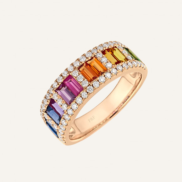 Bague Rainbow Cube