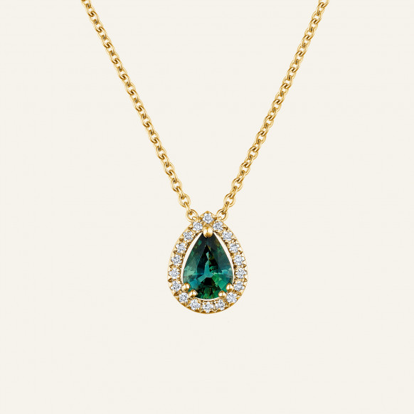 Pendentif Anaïs saphir vert