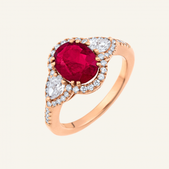 Bague Opéra Rubis Ovale